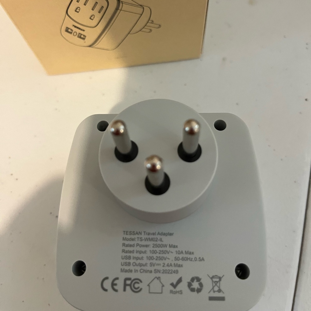 NWT Type H Travel Adapter - Picture 2 of 4